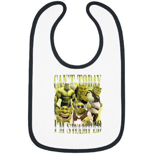 Can't Today I'm Swamped Bibs, Disney Fiona Princess Bibs, Shrek Bibs