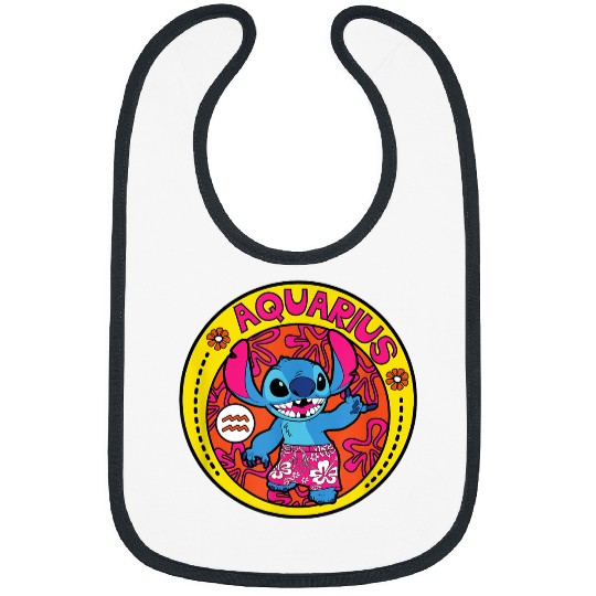 Disney Lilo And Stitch Aquarius Zodiac Bibs