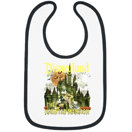 Vintage Disneyland Haunted Mansion Bibs, Disney Halloween Bibs