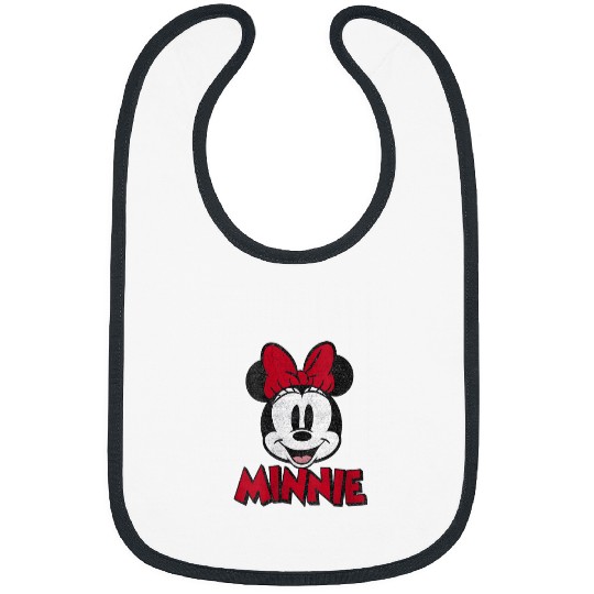 Womens Disney Mickey And Friends Minnie Mouse Portrait V-Neck T-Shirt Bibs