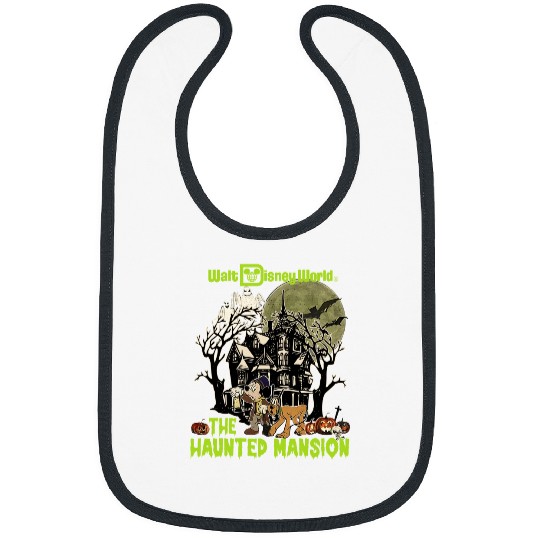 Vintage Disney Haunted Mansion Bibs, The Haunted Mansion Map Bibs