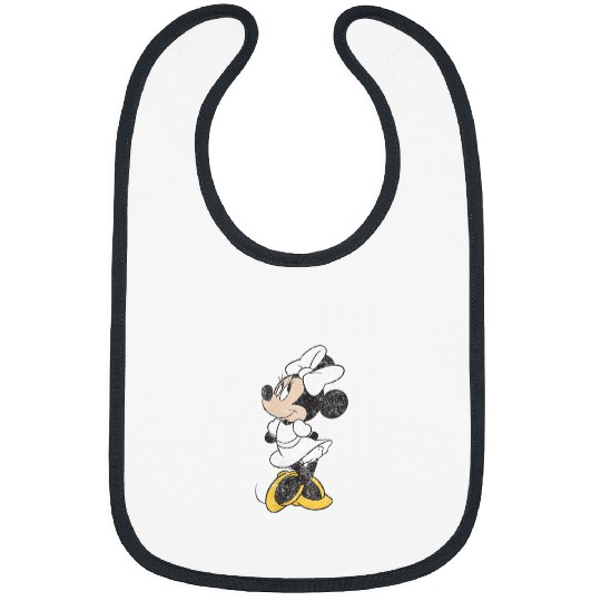 Womens Disney Mickey And Friends Minnie Mouse Simple Distressed V-Neck T-Shirt Bibs