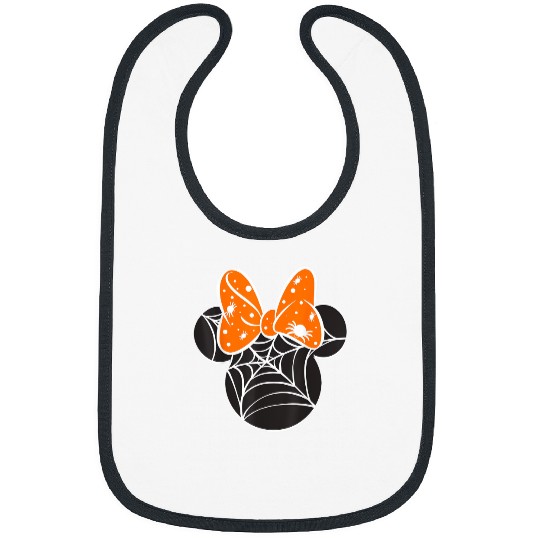 Disney Mickey & Friends Halloween Minnie Spider Web Logo T-Shirt Bibs