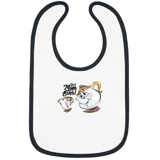Disney Beauty and the Beast Chip Mrs. Potts Best Mom Ever T-Shirt Bibs