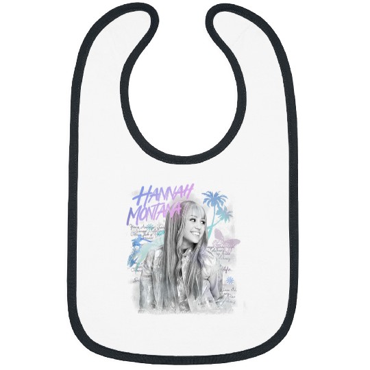 Disneyss Hannah Montana Iconic Teen Idol Big Chest Portrait Bibs