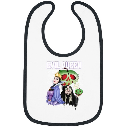 Vintage Retro Disney Villains The Evil Queen Bibs, Disney Princess Bibs