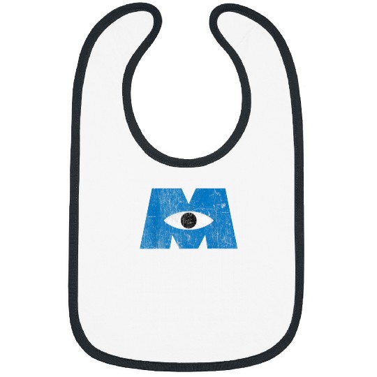 Disney Pixars Monsters, Inc Distressed Cyclops Blue Logo T-Shirt Bibs