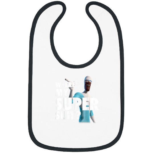 Disney Pixars The Incredibles Vintages Frozone Super Suit Logo T-Shirt Bibs