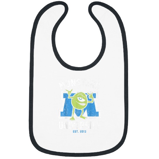 Disney Pixars Monsters University Mike Collegiate Logo T-Shirt Bibs