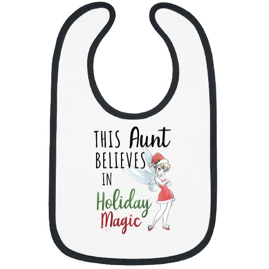 Disney Peter Pan Christmas Tinker Bell Holiday Magic Aunt Bibs