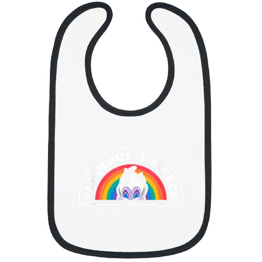 Disney Villains Pride Ursula Fabulously Fierce Rainbow Logo Bibs