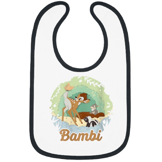 Disneyss Bambi Thumper And Flower Paper Cut Portrait Bibs