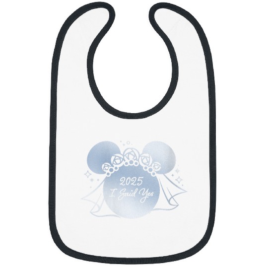 Womens Disney I Said Yes Proposal Engagement Bridal Veil Minnie 25 Bibs