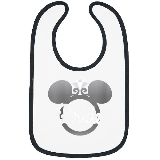 Womens Disney Mickey Mouse Diamond Wedding Engagement Ring Bride Bibs
