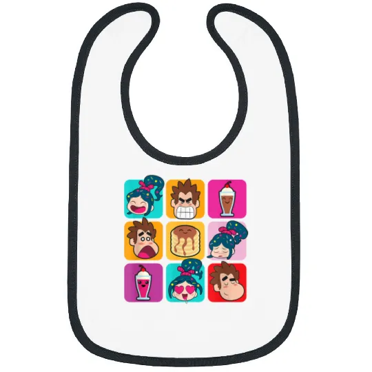 Disney Wreck-It Ralph Vanellope Ralph & Desserts Panels T-Shirt Bibs