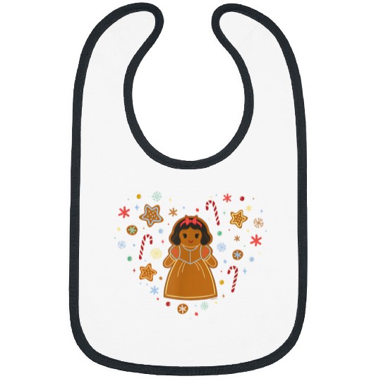 Disneyss Princess Snow White Gingerbread Holiday Heart Bibs