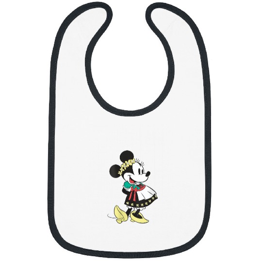 Womens Disney Mickey And Friends Minnie Mouse Dirndl Portrait V-Neck T-Shirt Bibs