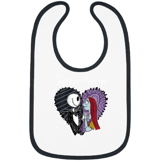 Disney The Nightmare Before Christmas Jack & Sally Together Zip Hoodie Bibs