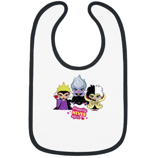 Disney Villains Queen Ursula Cruella Happily NEVER After T-Shirt Bibs