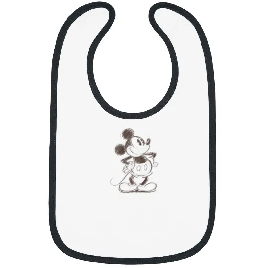 Disney Mickey And Friends Mickey Mouse Sketch Portrait Raglan Baseball Tee Bibs