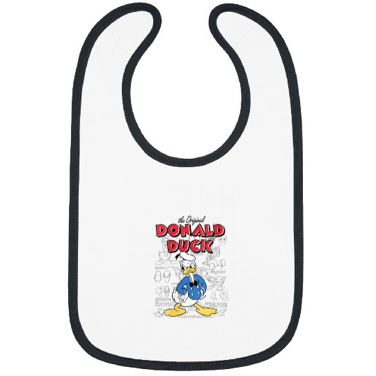 Womens Disney Mickey And Friends Donald Duck Sketches V-Neck T-Shirt Bibs