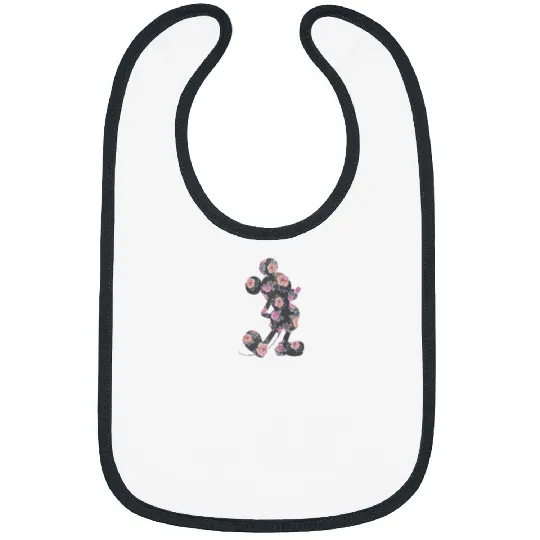 Disney Floral Mickey Raglan Baseball Tee Bibs