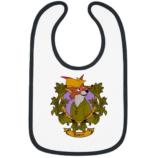 Disneyss Robin Hood Robin Vintages Floral Portrait Bibs