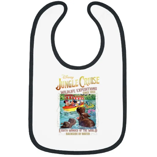 Vintage Disney Jungle Cruise Ride Bibs, Disney Cruise Bibs, Jungle Cruise Bibs, Mickey and Friends