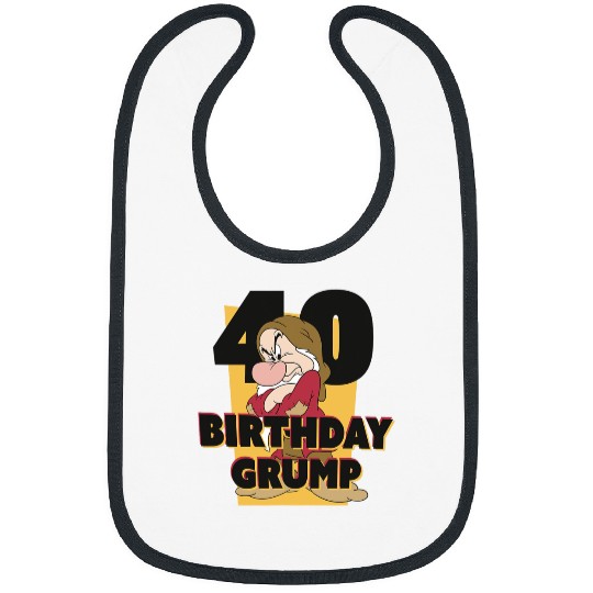 Disney Snow White Grumpy 40th Birthday Bibs