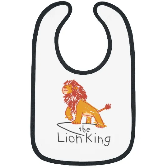 Disney Lion King Simba Cave Painting Logo Graphic Bibs