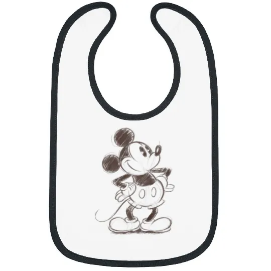 Kids Disney Mickey And Friends Classic Sketch Mickey Youth Bibs