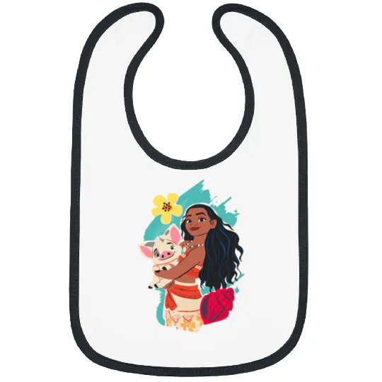 Disney Princess Moana and Pua Bibs