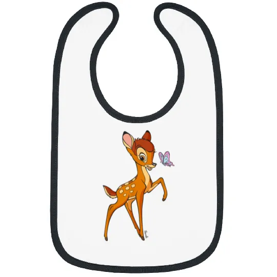 Disneyss Bambi Young Bambi Classic Cute Happy Pose Logo Bibs