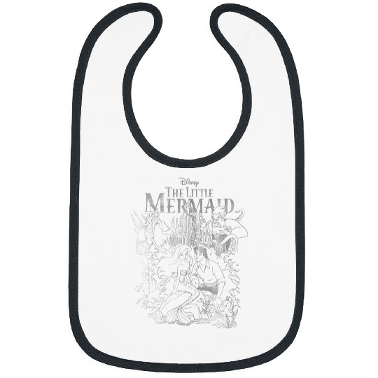 Disneyss The Little Mermaid Group Sketch Poster Bibs