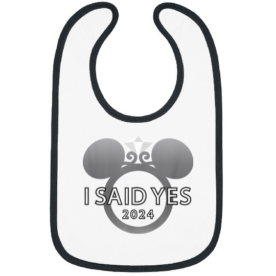 Disneyss I Said Yes 2024 Engagement Ring Proposal Mickey Bibs