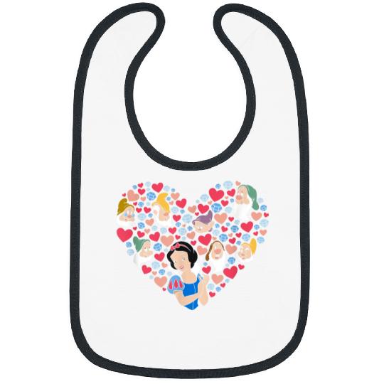 Disneyss Snow White And The Seven Dwarfs Heart Valentine's Day Bibs