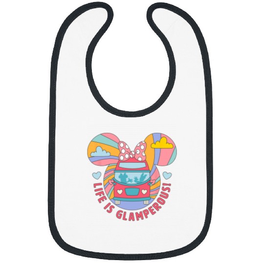 Disney Minnie Mouse Life Is Glamperous!  Camper Bibs