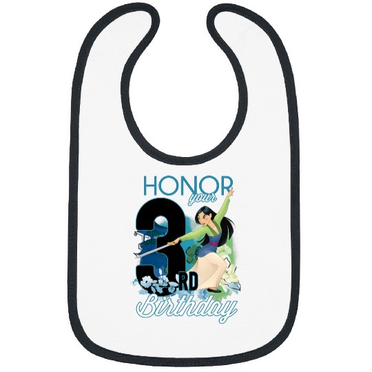 Disney Mulan Portrait Honor Your 3rd Birthday Bibs