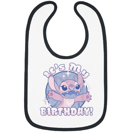 Disneyss Lilo Stitch Angel It's My Birthday Retro Sparkle Bibs