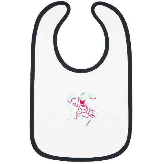 Disneyss The Little Mermaid Neon Sebastian Outline Portrait Bibs