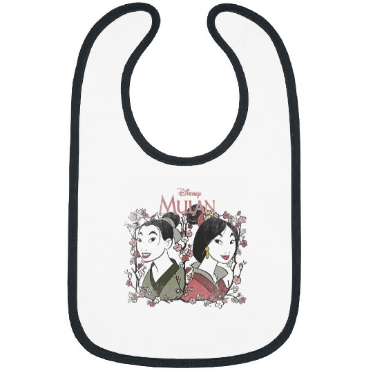Disney Mulan Reflection Floral Portrait Bibs