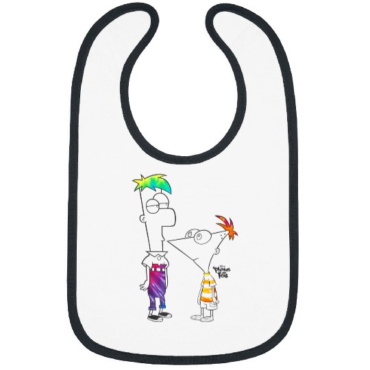 Disneyss Phineas And Ferb Boys Of Tie Dye Bibs