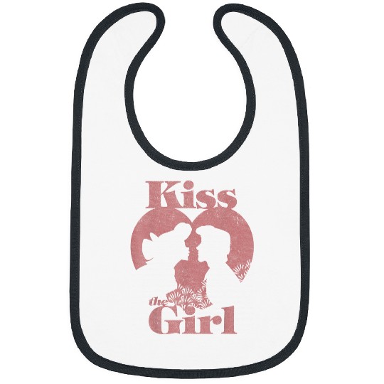 Disneyss The Little Mermaid Valentine's Day Vintages Kisss Logo Bibs