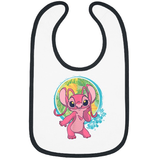 Disneyss Lilo Stitch Angel Tropical Hawaii Beach Vibes Bibs
