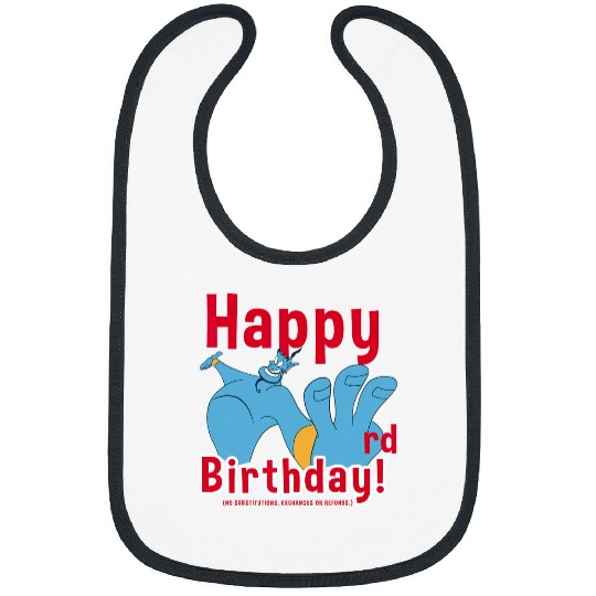 Disney Aladdin Genie Quote Portrait Happy 3rd Birthday Bibs