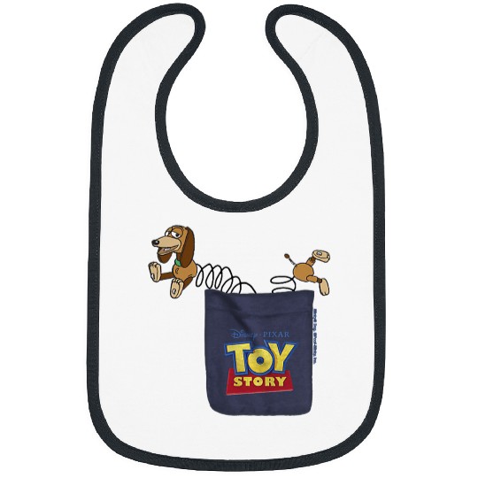 Disneyss Pixars Toy Story Slinky Dog Mini Pocket Icon Logo Bibs