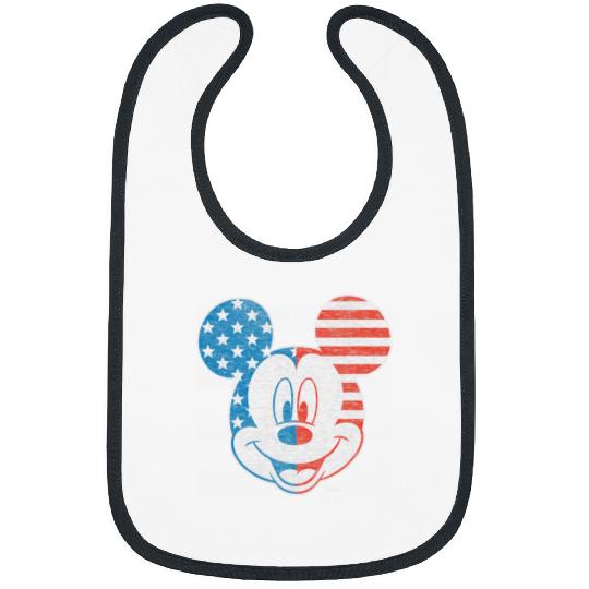 Disney - Mickey Face Stars And Stripes Bibs