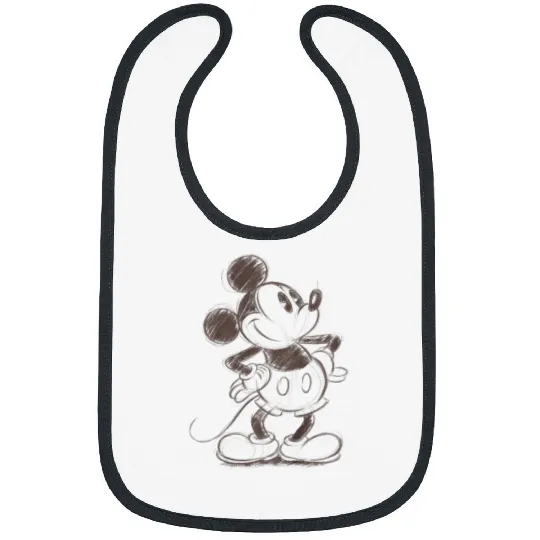 Kids Disney Mickey And Friends Classic Sketch Mickey Youth Bibs