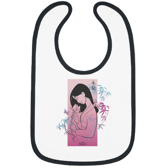 Disney Princess Mulan Pink Gradient Banner Bibs
