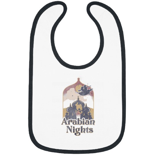 Disney Aladdin Arabian Nights Agrabah Silhouette Bibs
